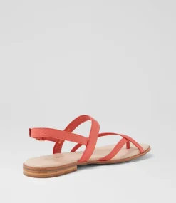 Women DIANA FERRARI Flats|Sandals-Anord Melon Leather Sandals