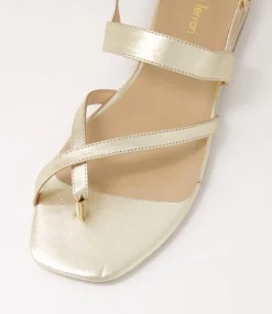 Women DIANA FERRARI Sandals|Flats-Anord Pale Gold Leather Sandals