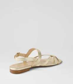Women DIANA FERRARI Sandals|Flats-Anord Pale Gold Leather Sandals