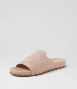 Women DIANA FERRARI Flats|Sandals-Anui Nude Leather Sandals