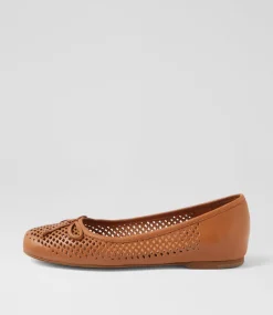 Women TOP END Flats-Appso Dark Tan Leather Flat Shoes