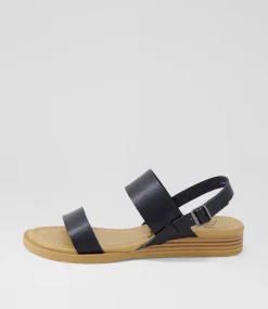 Women BLOWFISH Flats|Sandals-Arcadia Black Sandals