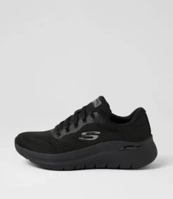 Women SKECHERS Sneakers-Arch Fit 2 Big League Black Fabric Sneakers