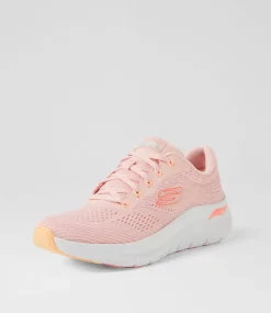 Women SKECHERS Sneakers-Arch Fit 2 Big League Pink Multi Mesh Sneakers