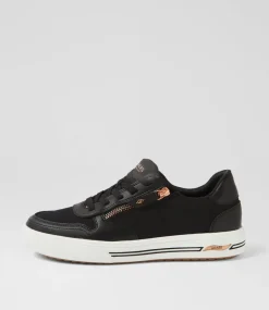 Women SKECHERS Sneakers-Arch Fit Arcade On The Fly Black Smooth Sneakers