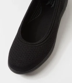 Women SKECHERS Sneakers-Arch Fit Inspire Black Knit Sneakers