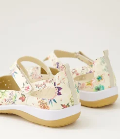 Women I LOVE BILLY Flats-Ardon Beige Wildflower Flat Shoes