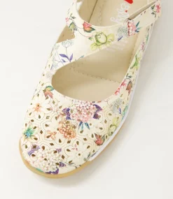 Women I LOVE BILLY Flats-Ardon Beige Wildflower Flat Shoes