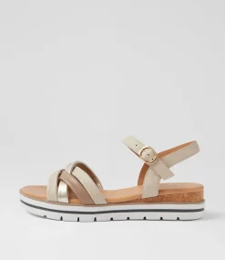 Women SUPERSOFT Comfort|Sandals-Arenia Almond Leather Sandals