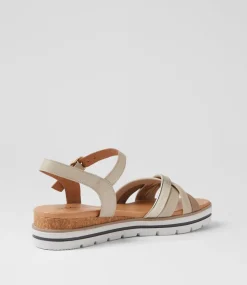 Women SUPERSOFT Comfort|Sandals-Arenia Almond Leather Sandals