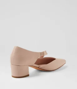 Women TOP END Heels-Aresa Nude Leather Patent Heels