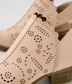 Women I LOVE BILLY Boots-Arino Blush Nubuck Pu Ankle Boots