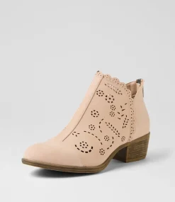Women I LOVE BILLY Boots-Arino Blush Nubuck Pu Ankle Boots