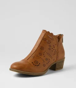 Women I LOVE BILLY Boots-Arino Cognac Ankle Boots