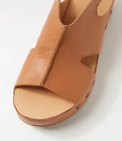 Women SUPERSOFT Sandals-Ariss Dark Tan Leather Sandals