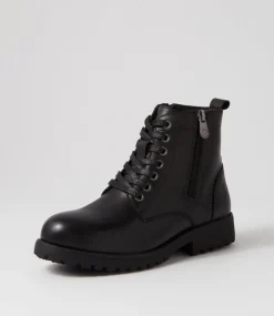Women COLORADO Boots|Comfort-Arjo Black Leather Ankle Boots