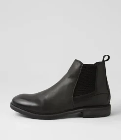 WINDSOR SMITH Boots|Casuals-Arlo Black Tumbled Leather Chelsea Boots