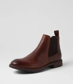 WINDSOR SMITH Boots|Casuals-Arlo Dark Brown Tumbled Leather Chelsea Boots