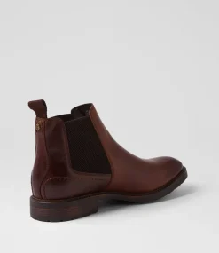 WINDSOR SMITH Boots|Casuals-Arlo Dark Brown Tumbled Leather Chelsea Boots