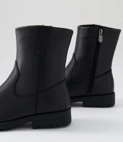 Women COLORADO Boots|Comfort-Armada Black Leather Ankle Boots