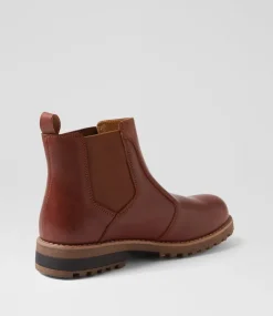 Women COLORADO Boots|Comfort-Arvada Cognac Burnished Leather Calf Boots