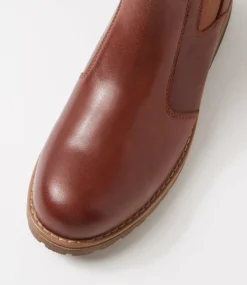 Women COLORADO Boots|Comfort-Arvada Cognac Burnished Leather Calf Boots