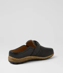 Women COLORADO Comfort|Wedges-Arya Black Leather Flat Shoes
