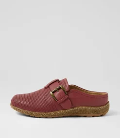 Women COLORADO Comfort|Wedges-Arya Burgundy Leather Flat Shoes