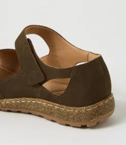 Women COLORADO Comfort|Flats-Asher Dark Brown Leather Sandals