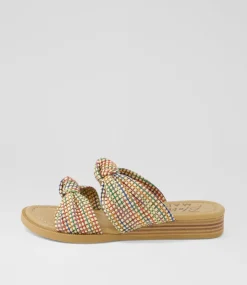 Women BLOWFISH Slides|Flats-Ashland Multi Fabric Slides