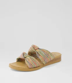 Women BLOWFISH Slides|Flats-Ashland Multi Fabric Slides