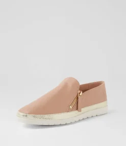 Women DIANA FERRARI Flats-Ashli Cappuccino Gold Mix Flat Shoes