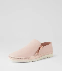 Women DIANA FERRARI Flats-Ashli Dusty Pink Rose Metallic Mix Flat Shoes