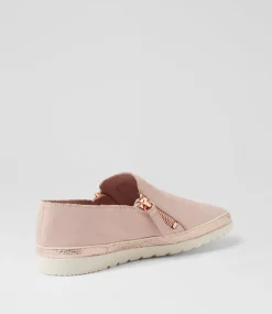 Women DIANA FERRARI Flats-Ashli Dusty Pink Rose Metallic Mix Flat Shoes