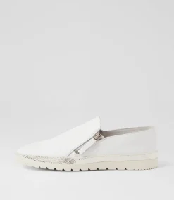 Women DIANA FERRARI Flats-Ashli White Silver Mix Flat Shoes