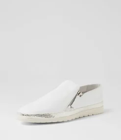 Women DIANA FERRARI Flats-Ashli White Silver Mix Flat Shoes