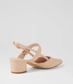 Women TOP END Heels-Asten Camel Leather Heels