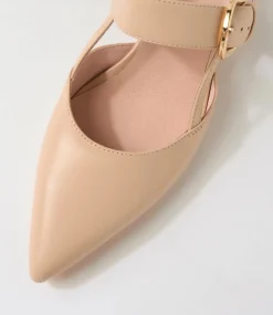 Women TOP END Heels-Asten Camel Leather Heels
