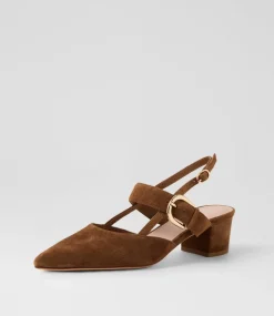 Women TOP END Heels-Asten Nutmeg Suede Heels