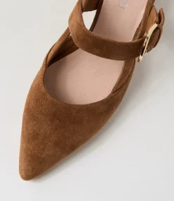 Women TOP END Heels-Asten Nutmeg Suede Heels