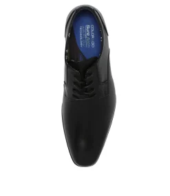COLORADO CRAFTSMAN Dress Shoes-Astral Black Leather Lace Up Flats