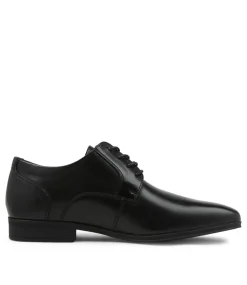 COLORADO CRAFTSMAN Dress Shoes-Astral Black Leather Lace Up Flats