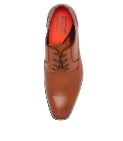 COLORADO CRAFTSMAN Dress Shoes-Astral Cognac Leather Lace Up Flats