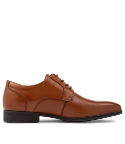 COLORADO CRAFTSMAN Dress Shoes-Astral Cognac Leather Lace Up Flats