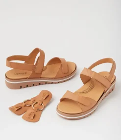 Women SUPERSOFT Comfort|Sandals-Athleen Dark Tan Leather Sandals