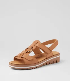 Women SUPERSOFT Comfort|Sandals-Athleen Dark Tan Leather Sandals
