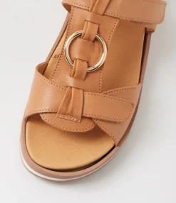 Women SUPERSOFT Comfort|Sandals-Athleen Dark Tan Leather Sandals