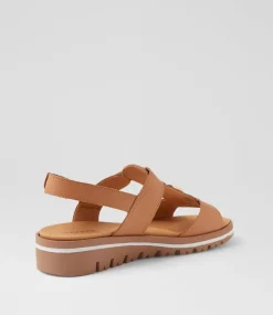Women SUPERSOFT Comfort|Sandals-Athleen Dark Tan Leather Sandals