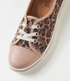Women SUPERSOFT Comfort|Sneakers-Augusts Warm Rose Leopard Leather Suede Sneakers