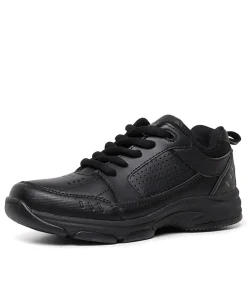 CLARKS Sport School Shoes|Junior School Shoes-AWARD LACE BLACK LEATHER